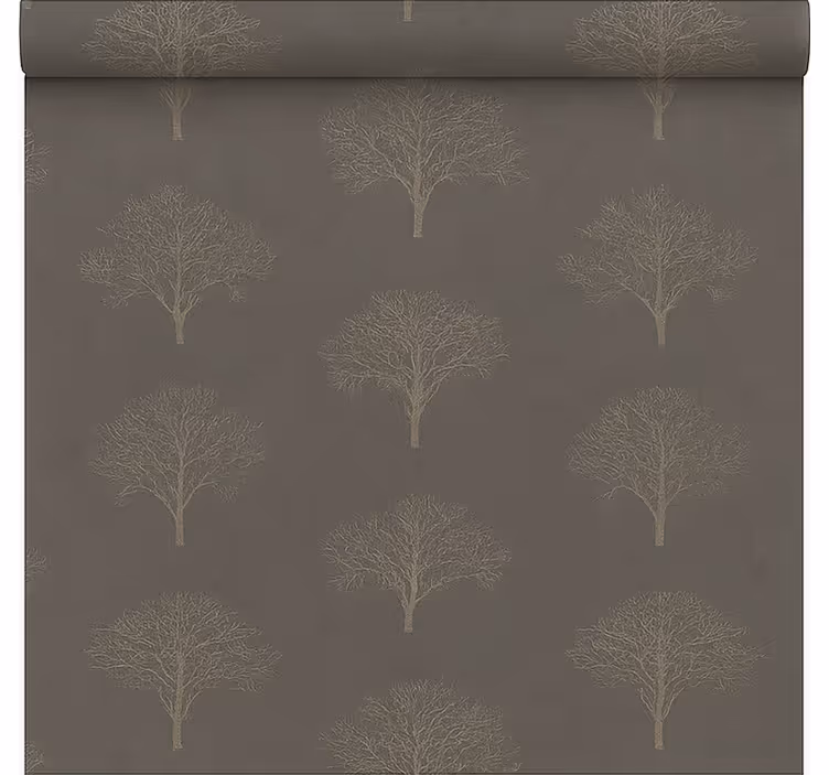 Cortina roller comedor árboles del bosque negro beige - TenVinilo