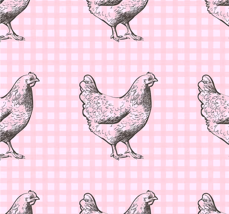 Cortina roller cocina decorada con gallinas - TenVinilo