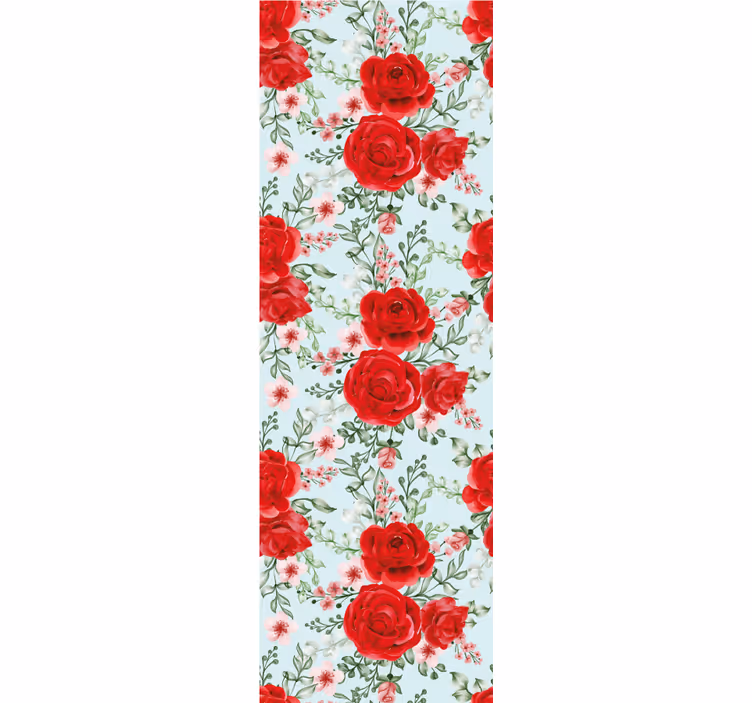 Cortina roller comedor estilo flores grandmillenial - TenVinilo