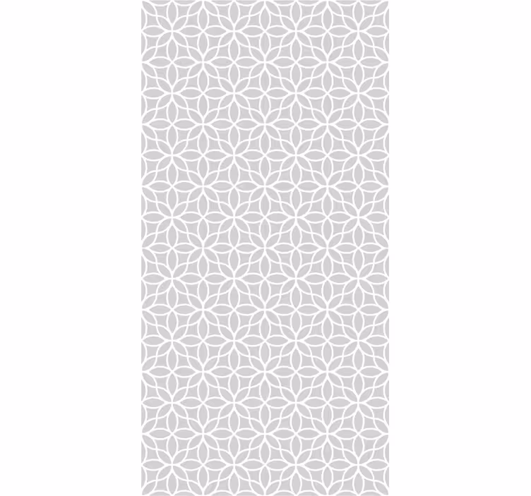 Cortina roller comedor patrón moderno gris y blanco - TenVinilo