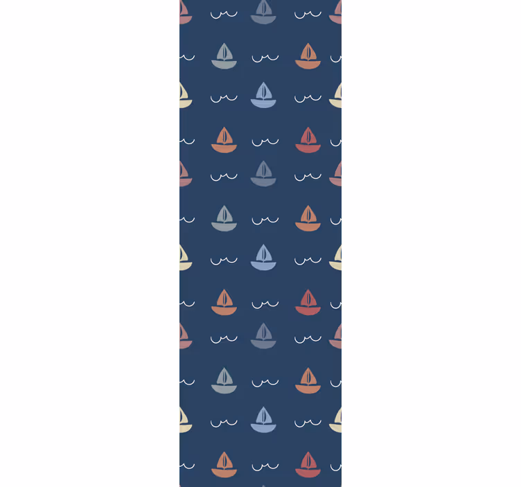 Cortina roller infantil motivo barcos de vela - TenVinilo