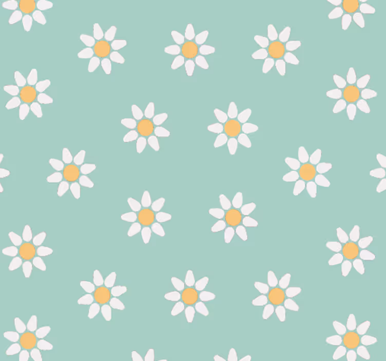 Cortina roller infantil patrón floral verde - TenVinilo