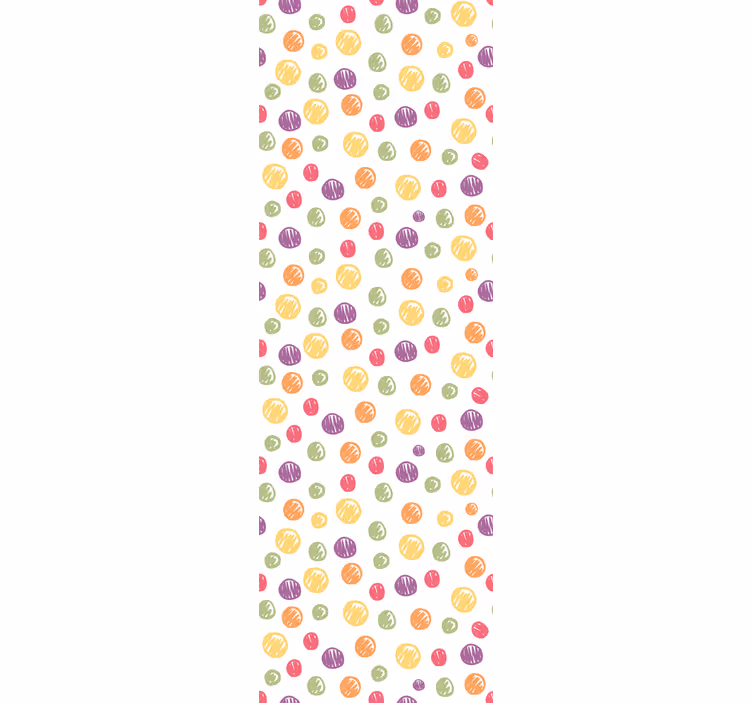 Cortina roller infantil estampado de lunares coloridos - TenVinilo