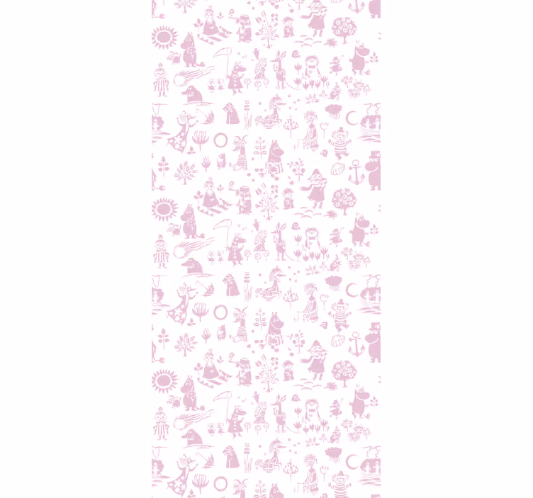 Cortina roller infantil moomin rosa completo - TenVinilo