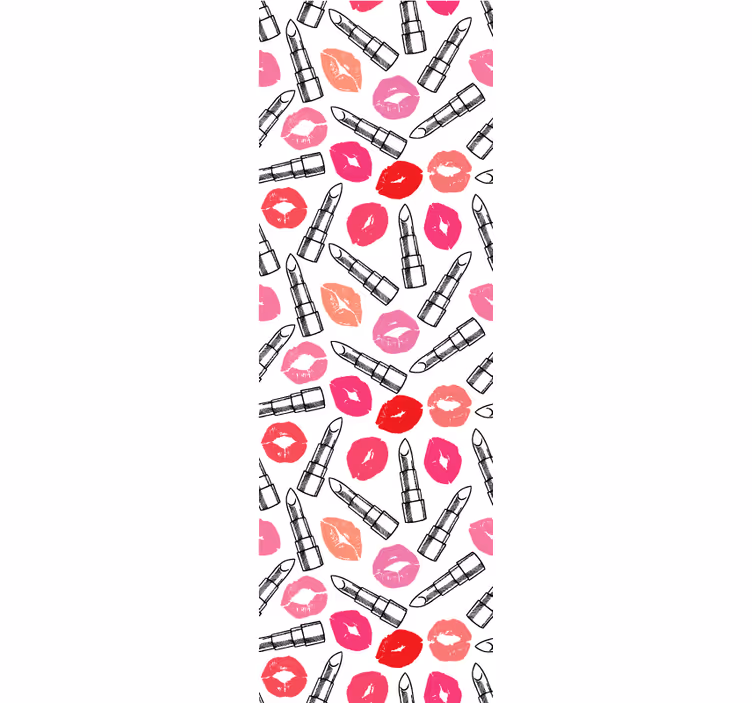 Cortina roller moderno labios y pintalabios - TenVinilo
