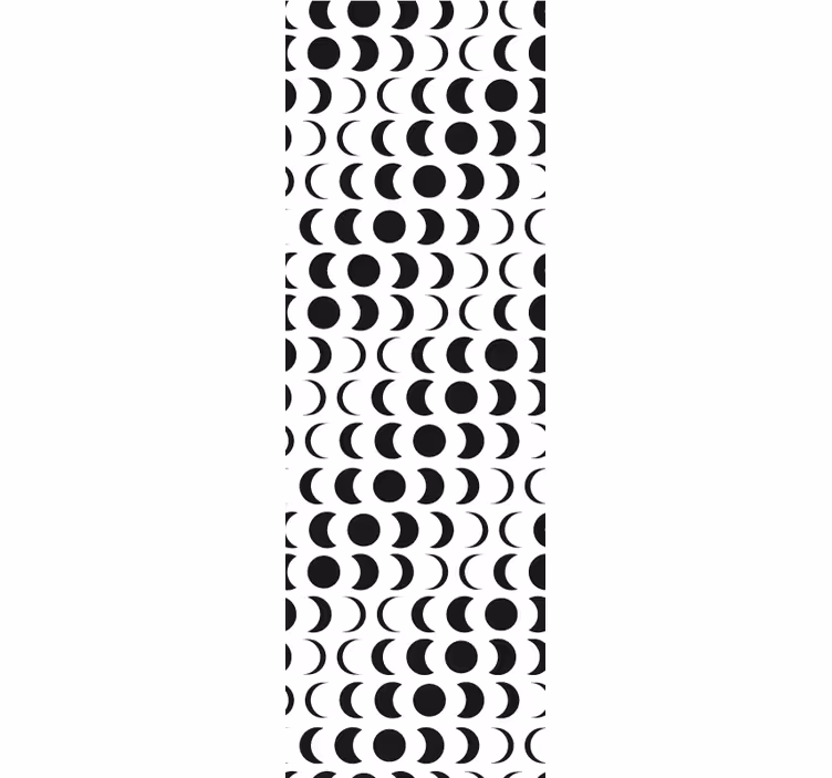 Cortina roller moderno patrón de luna minimalista - TenVinilo