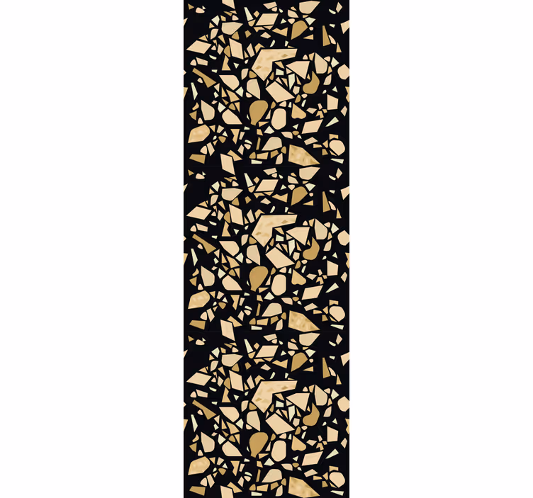 Cortina roller moderno terrazzo estilo negro oro - TenVinilo