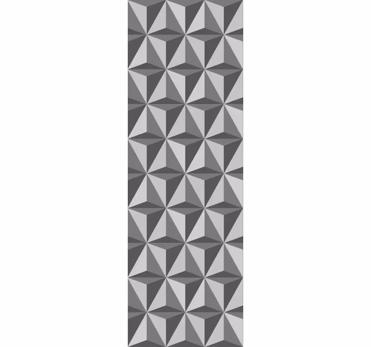 Cortina roller moderno azulejos triangulares oscuros - TenVinilo