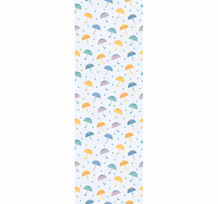 Cortina roller moderno fondo de cartoon de paraguas - TenVinilo
