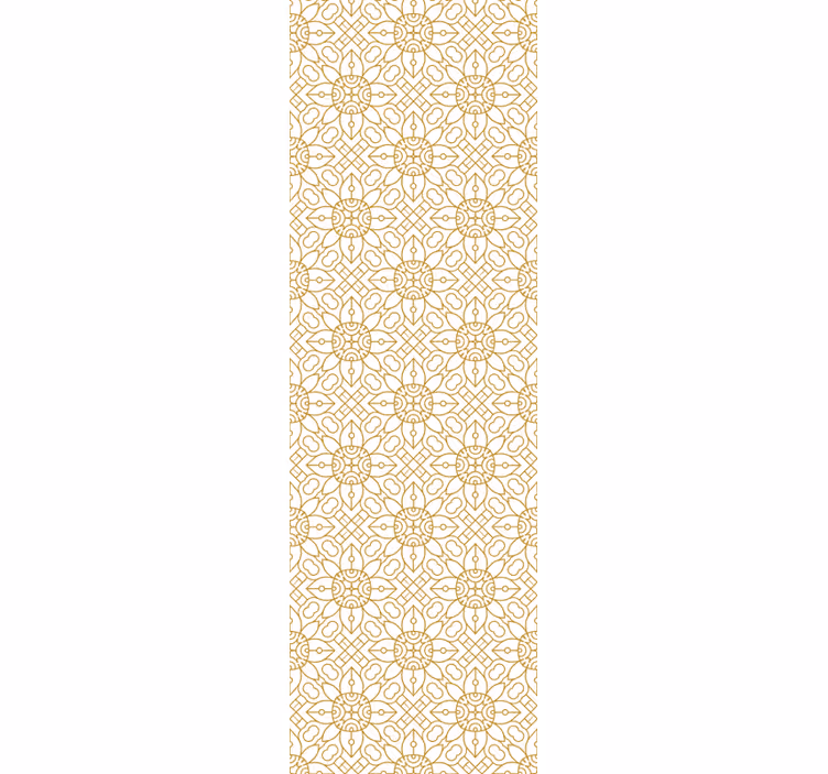 Cortina roller moderno patrón floral blanco - TenVinilo