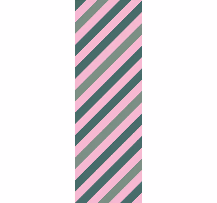 Cortina roller moderno bloque de color rosa y verde - TenVinilo