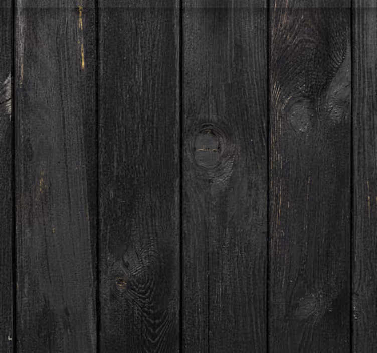 Cortina roller textura tablones de madera ébano quemado - TenVinilo
