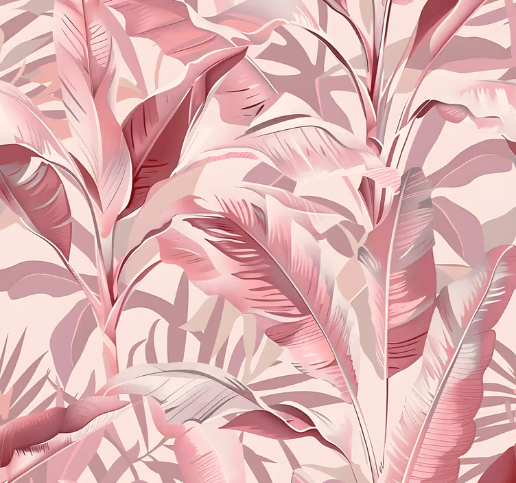 Cortina roller rosa selva tropical - TenVinilo