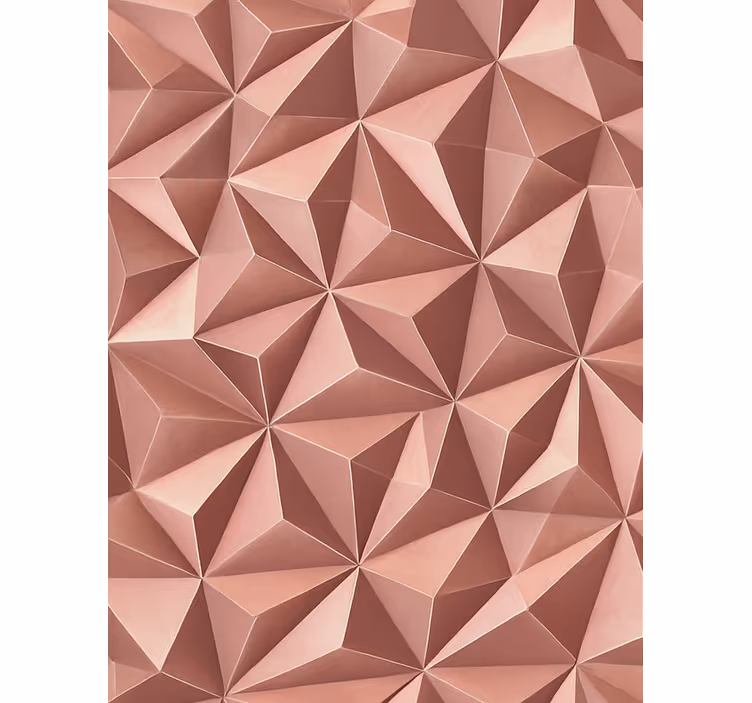 Cortina roller rosa foil geométrico abstracto dorado - TenVinilo