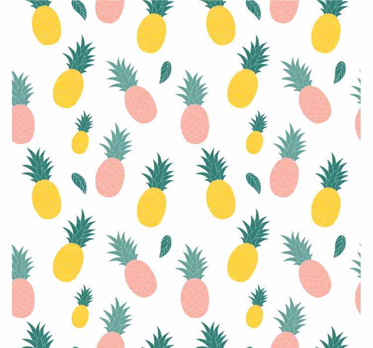 Cortina roller cocina diseño de frutas piña - TenVinilo