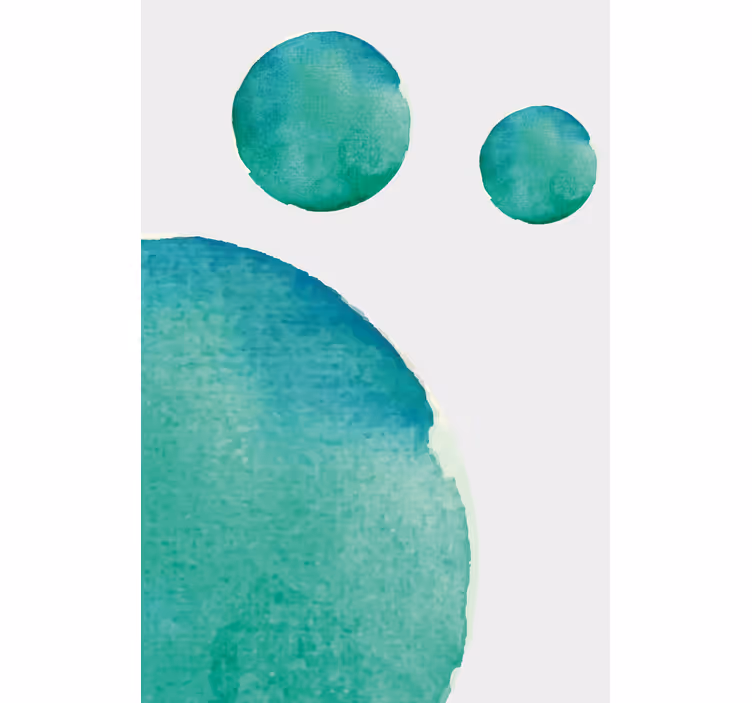 Cortina roller living comedor acuarela abstracta aqua - TenVinilo