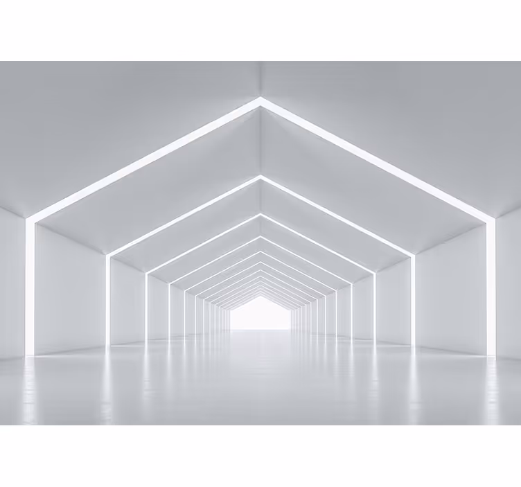 Cortina roller blanca túnel efecto 3d - TenVinilo