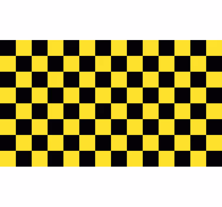 Cortina roller amarilla tablero de ajedrez negro y amarillo - TenVinilo