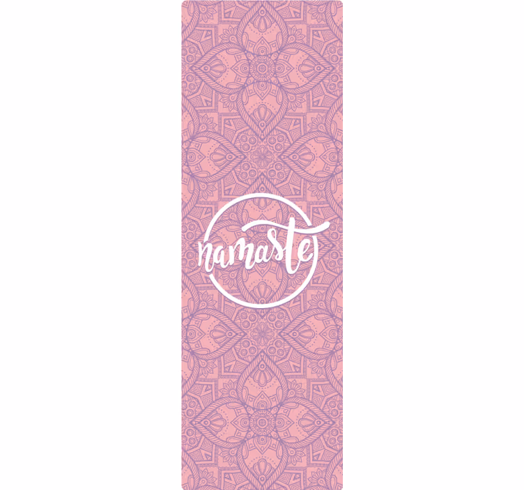 Cortina roller morada namasté yoga - TenVinilo