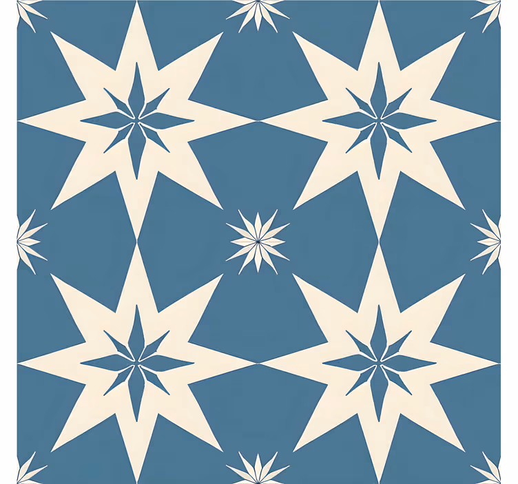 Cortina roller azul diseño estrellado azul - TenVinilo