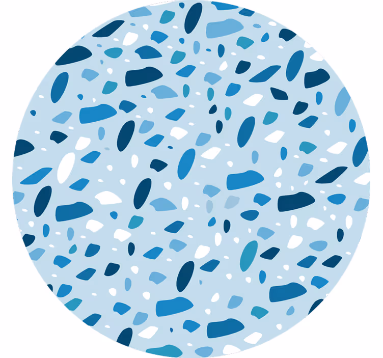 Cortina roller azul textura terrazo azul - TenVinilo