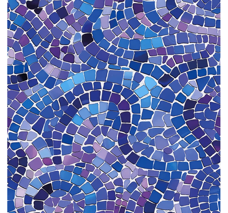 Cortina roller azul efecto mosaico - TenVinilo