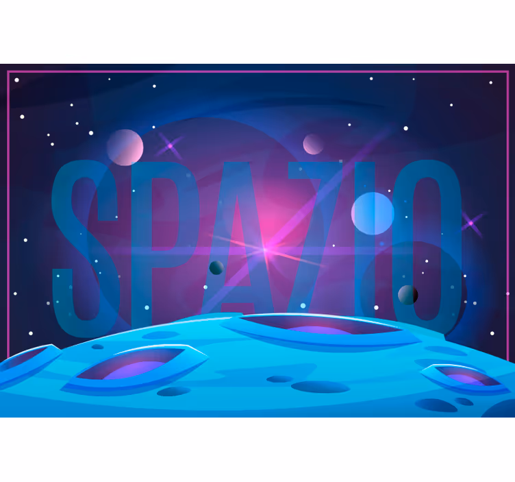 Cortina roller azul universo y espacio - TenVinilo