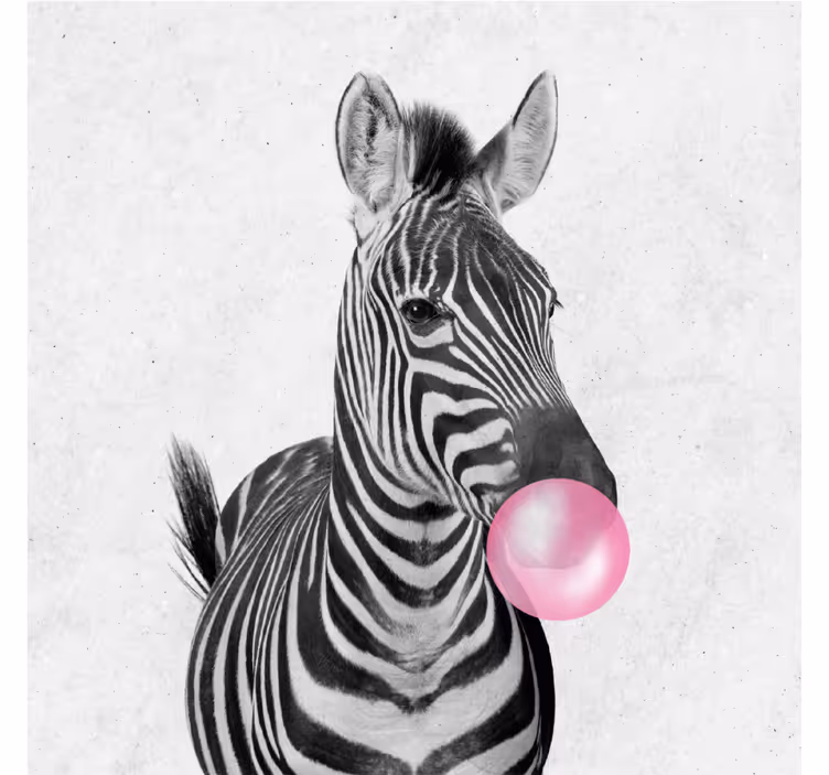 Cortina roller living comedor cebra chicle animal - TenVinilo