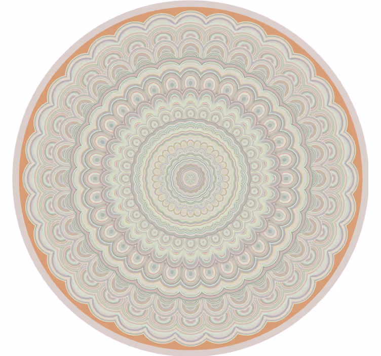 Cortina roller beige circular beige mandala - TenVinilo