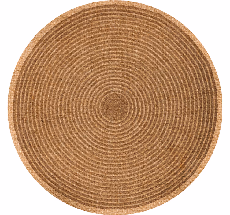 Cortina roller beige textura de yute circular - TenVinilo