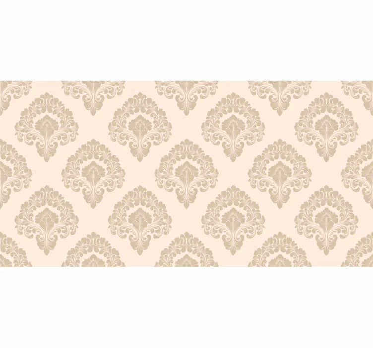 Cortina roller beige patrón floral dorado provincial - TenVinilo