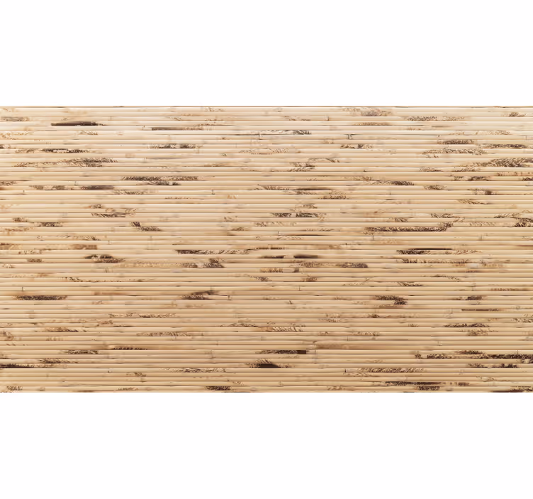 Cortina roller beige con palitos de madera marrón claro - TenVinilo