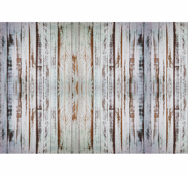 Cortina roller habitación madera estripada - TenVinilo