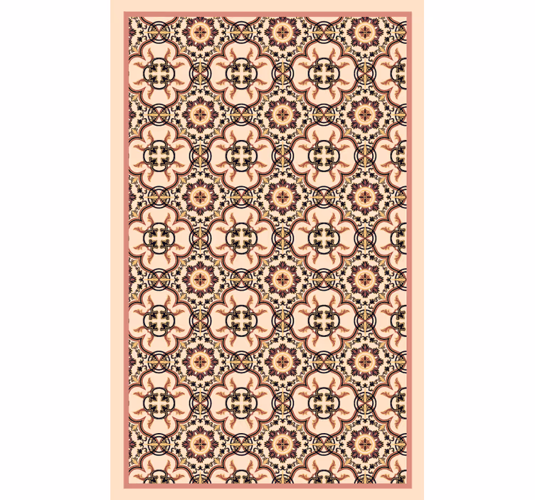 Cortina roller habitación azulejos vintage - TenVinilo