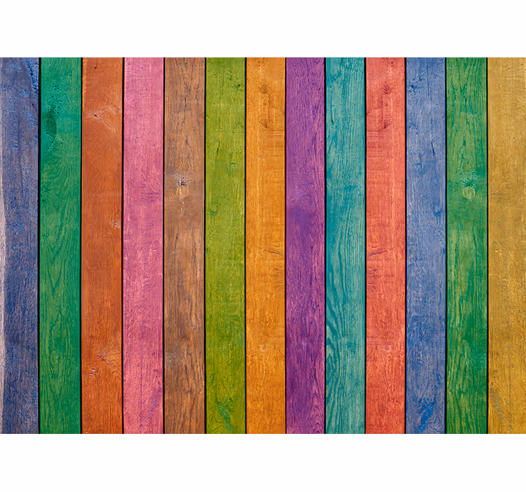 Cortina roller habitación patrón de madera multicolor - TenVinilo