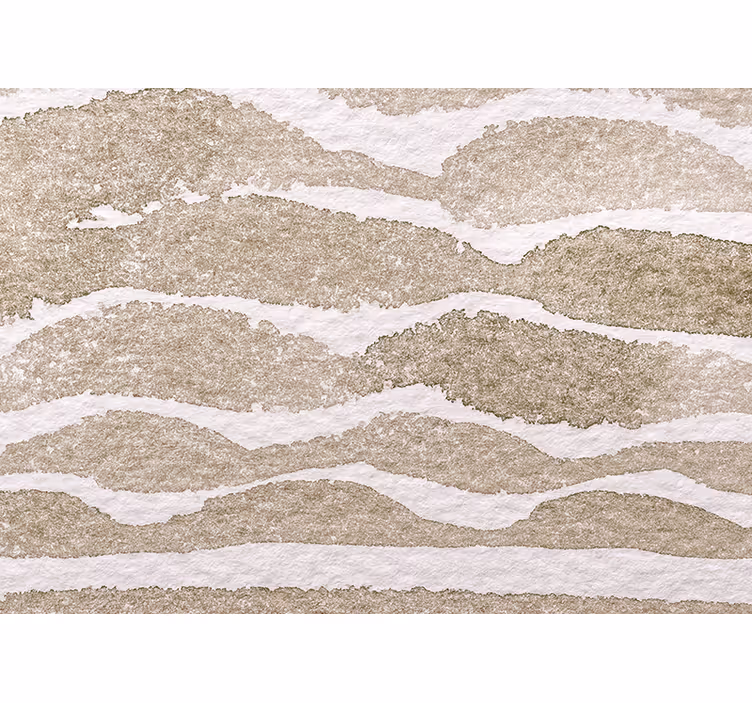 Cortina roller beige con patrón de olas marrón claro - TenVinilo