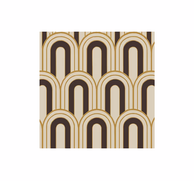 Cortina roller vintage arcos art deco de los 70 - TenVinilo