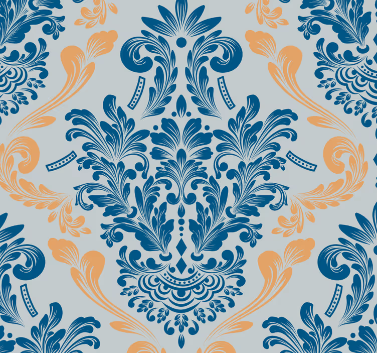 Cortina roller vintage diseño elegante con flourishes - TenVinilo