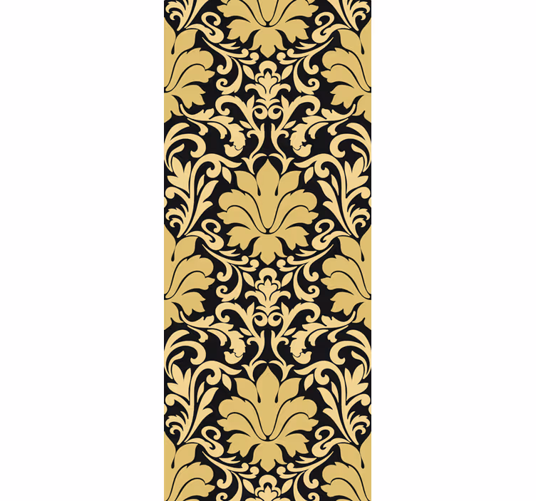 Cortina roller vintage decoración damasco elegante - TenVinilo