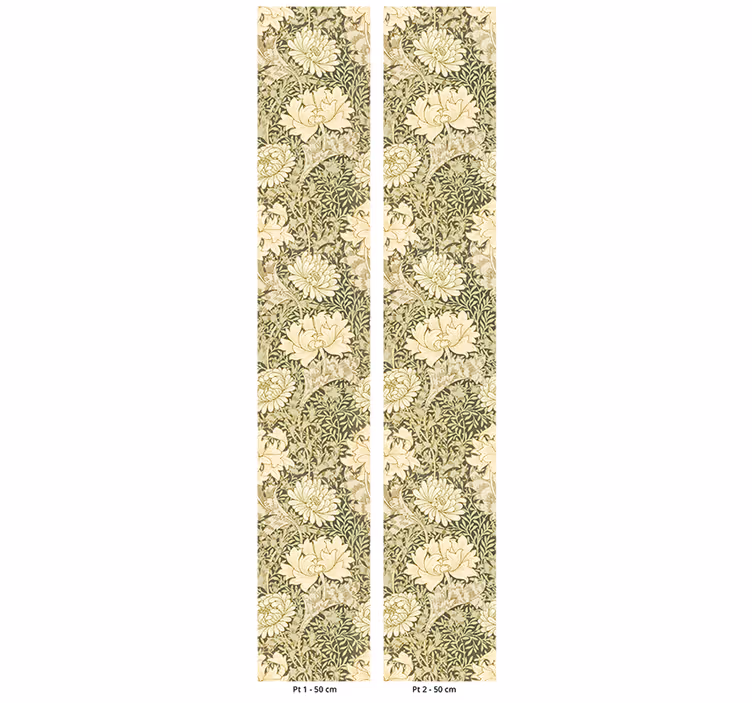 Cortina roller vintage crisantemo art nouveau - TenVinilo