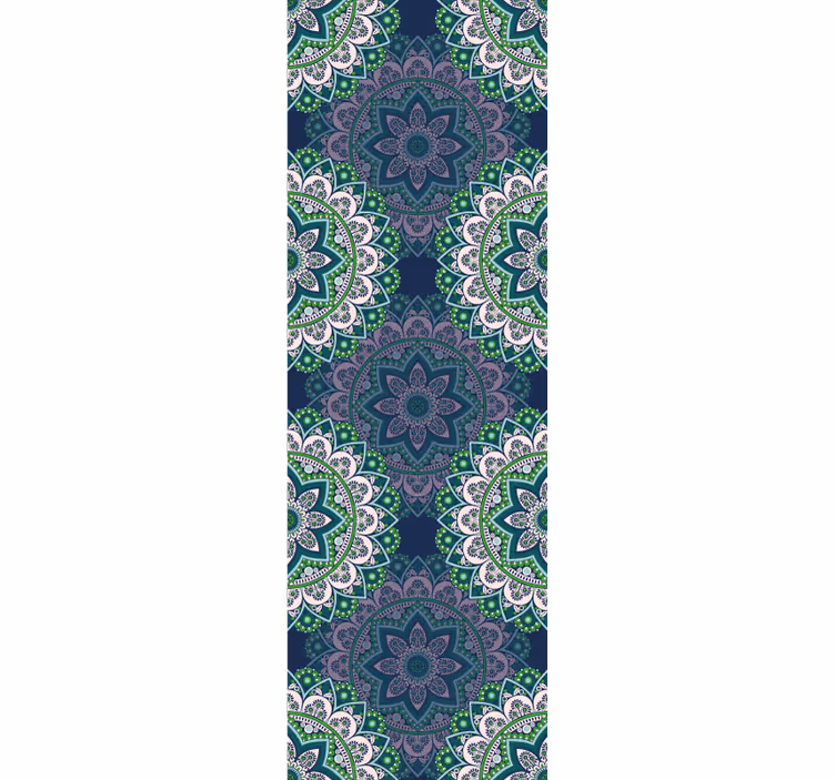 Cortina roller vintage mandala de vitral - TenVinilo