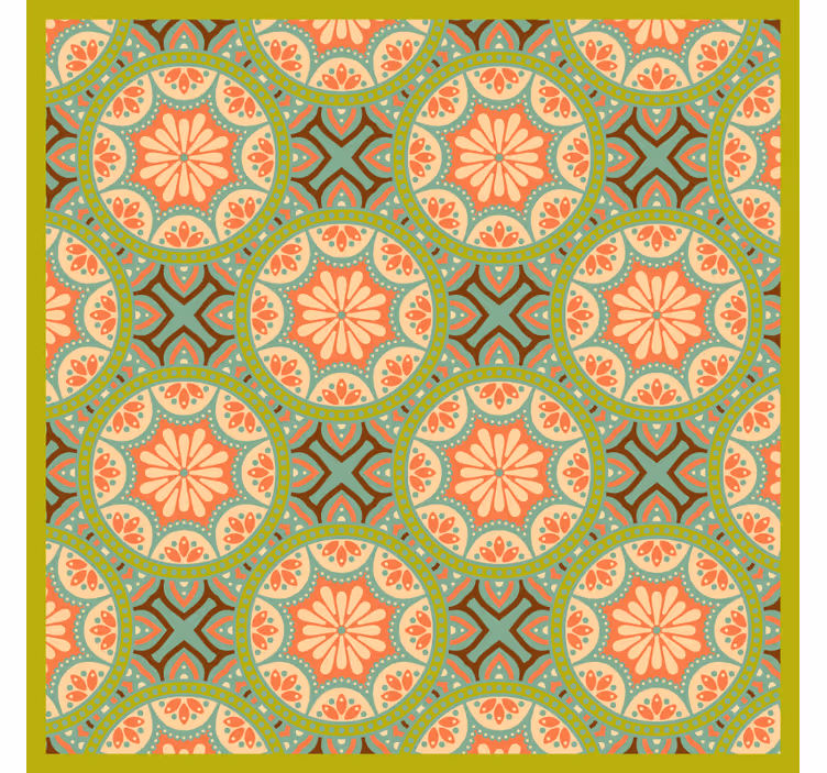 Cortina roller habitación square persa verde - TenVinilo