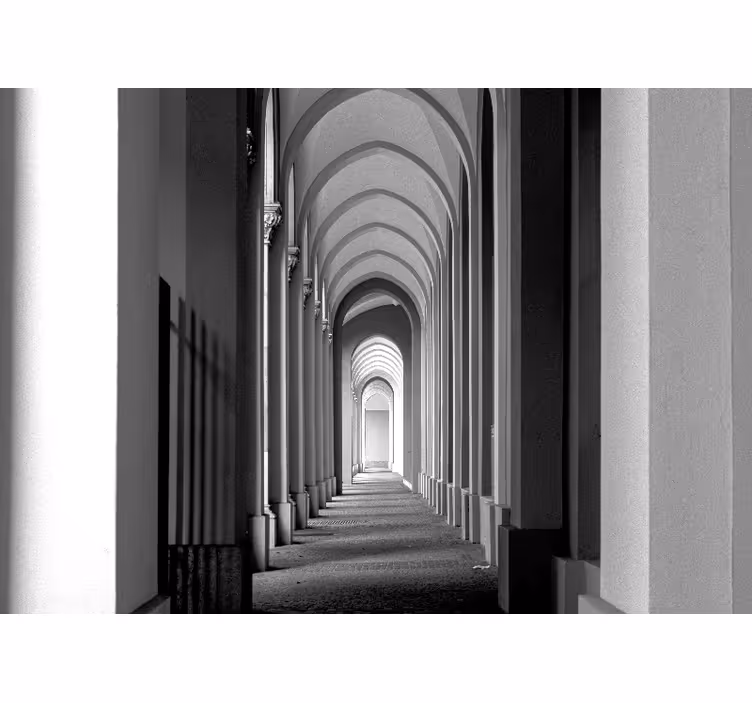 Cortina roller habitación portal clásico 3d blanco - TenVinilo