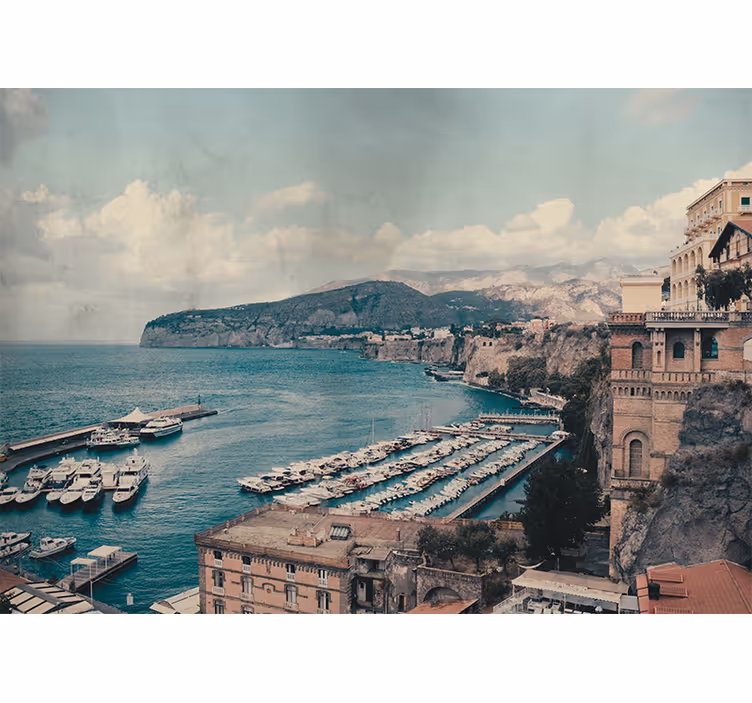 Cortina roller habitación paisaje de sorrento italia - TenVinilo