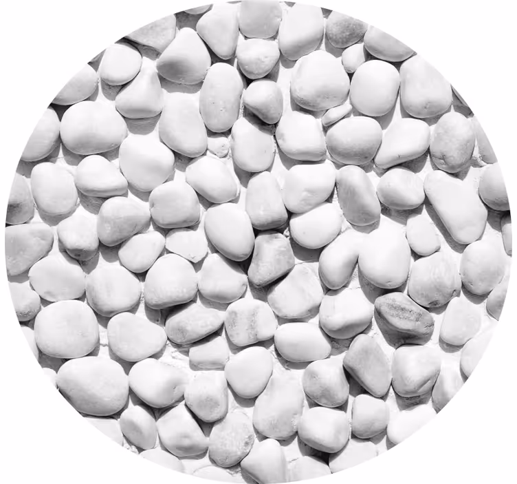 Cortina roller gris piedras irregulares blancas - TenVinilo