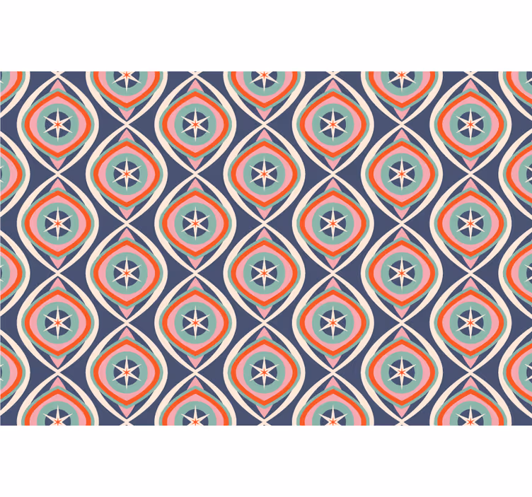 Cortina roller habitación efecto azulejo 70 - TenVinilo