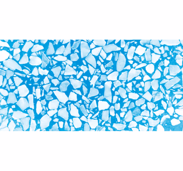 Cortina roller habitación terrazzo acuarela azul - TenVinilo