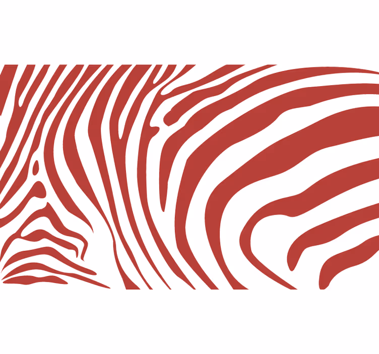 Cortina roller habitación rayas zebra rojas - TenVinilo