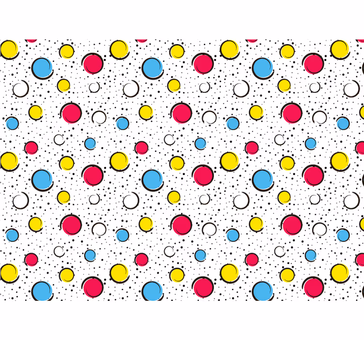 Cortina roller habitación lunares multicolores - TenVinilo
