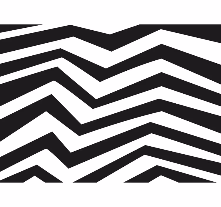 Cortina roller habitación diseño zig zag - TenVinilo